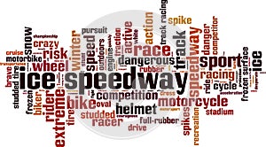 Ice speedway word cloud