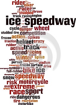 Ice speedway word cloud