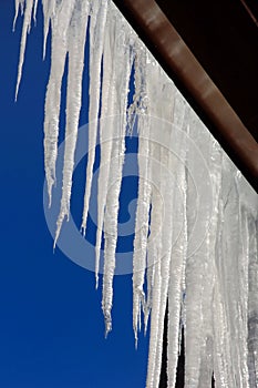 Ice stalactite