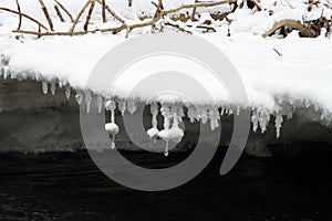 Ice stalactites, Slovak Paradise National park, Slovakia