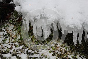 Ledové stalaktity, Národní park Slovenský ráj, Slovensko