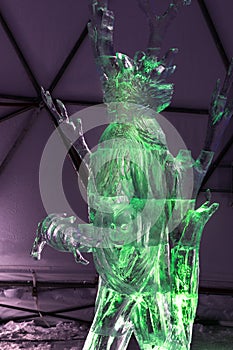 Ice statue of a forest god