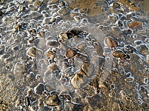 Ice stones fragment background