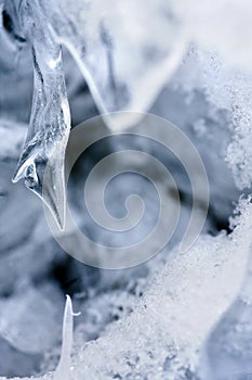 Ice structure from winter creek.