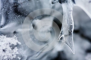 Ice structure from winter creek.