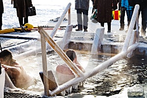 Ice swimming in Epiphany Day