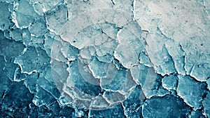 Ice Texture Cracks Abstract Blue Winter - AI Generated