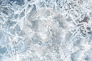 Ice texture. Frozen water patterns