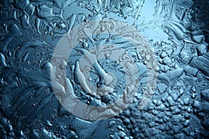 Ice texture macro blue broken cold