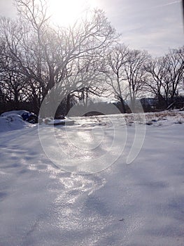 Ice on Top of Snow