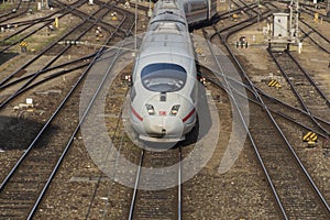 ICE train departing from Munich central railway station, 2015