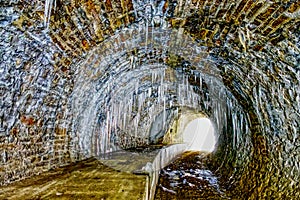 Ice Tunnel, old railway tunnel, icicle tunnel