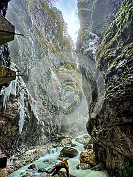 Ice waterfall in Bayern photo