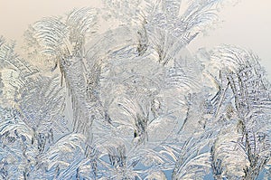 Ice on a window, background