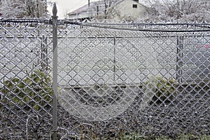 Ice wire mesh fence