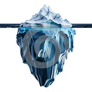 Iceberg Above and Below Water Surface