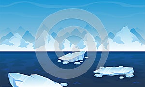 Iceberg in Arctic sea Background photo