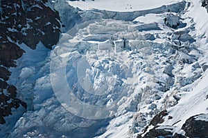 Iceberg Avalanche on the Matterhorn mountain