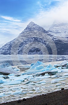 Iceberg at Fjallsarlon glacier lake, Iceland