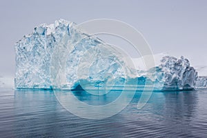 Iceberg floating along in Antarctica