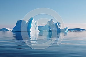 Iceberg floating in arctic. Generate Ai