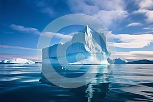 iceberg floating in arctic waters