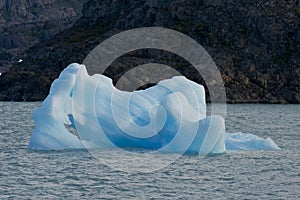 Iceberg floating on the Lake Argentino