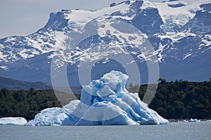 Iceberg floating on the Lake Argentino