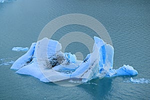 Iceberg floating on Lake Argentino, Perito Moreno Glacier, Los Glaciares National Park, El Calafate, Patagonia, Argentina