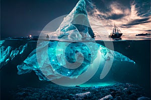 Iceberg Floating On Sea - Appearance And Global Warming
