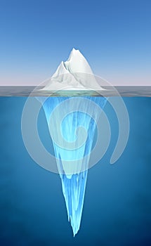 Iceberg floating in the water