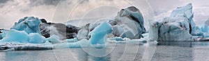 Iceberg in the glacier lagoon. Iceland.