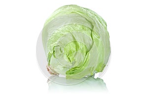 Iceberg head of lettuce fresh vegetable isolated