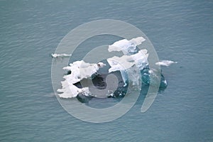 Iceberg at the Hubbard Glacier shaped like flowers