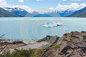 An iceberg in Lago Argentino that fell from Perito Moreno Glacier, Patagonia Argentina.