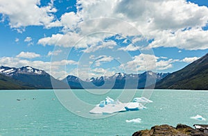 An iceberg in Lago Argentino that fell from Perito Moreno Glacier, Patagonia Argentina.