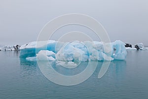 Ledovec laguna Jökulsárlón na jih z island 