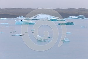 Ledovec laguna Jökulsárlón na jih z island 