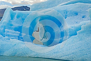 Iceberg in lake Argentino near Upsala glacier. photo