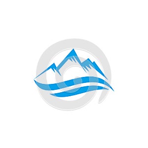 Iceberg logo design illustration vector template