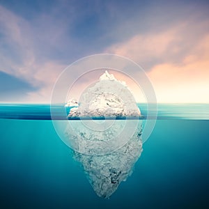 Iceberg model on blue ocean