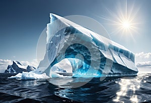 Iceberg in the ocean. Generative AI