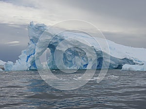Iceberg with a passage