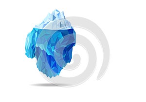 Iceberg polygon icon vector