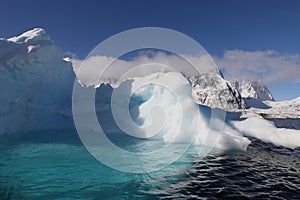 Iceberg with pool in Antarctica