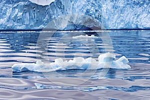 Iceberg Snow Mountains Blue Glaciers Dorian Bay Antarctica