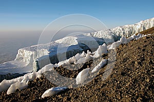 Iceberg at the summit of mount Kilimanjaro