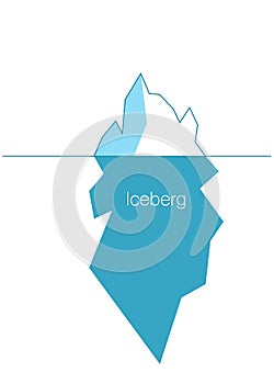Iceberg vector icon isolated on white background. Ice berg vector icon,  clip art