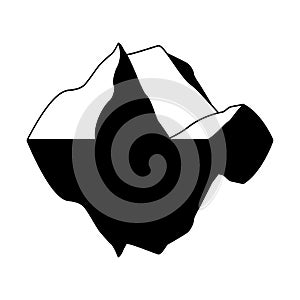 Iceberg vector icon isolated on white background. Ice berg vector icon. Iceberg vector eps clip art