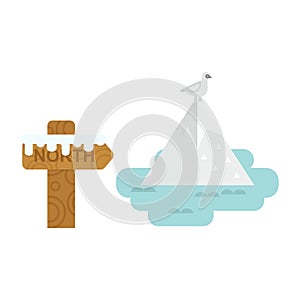 Iceberg vector illustration.